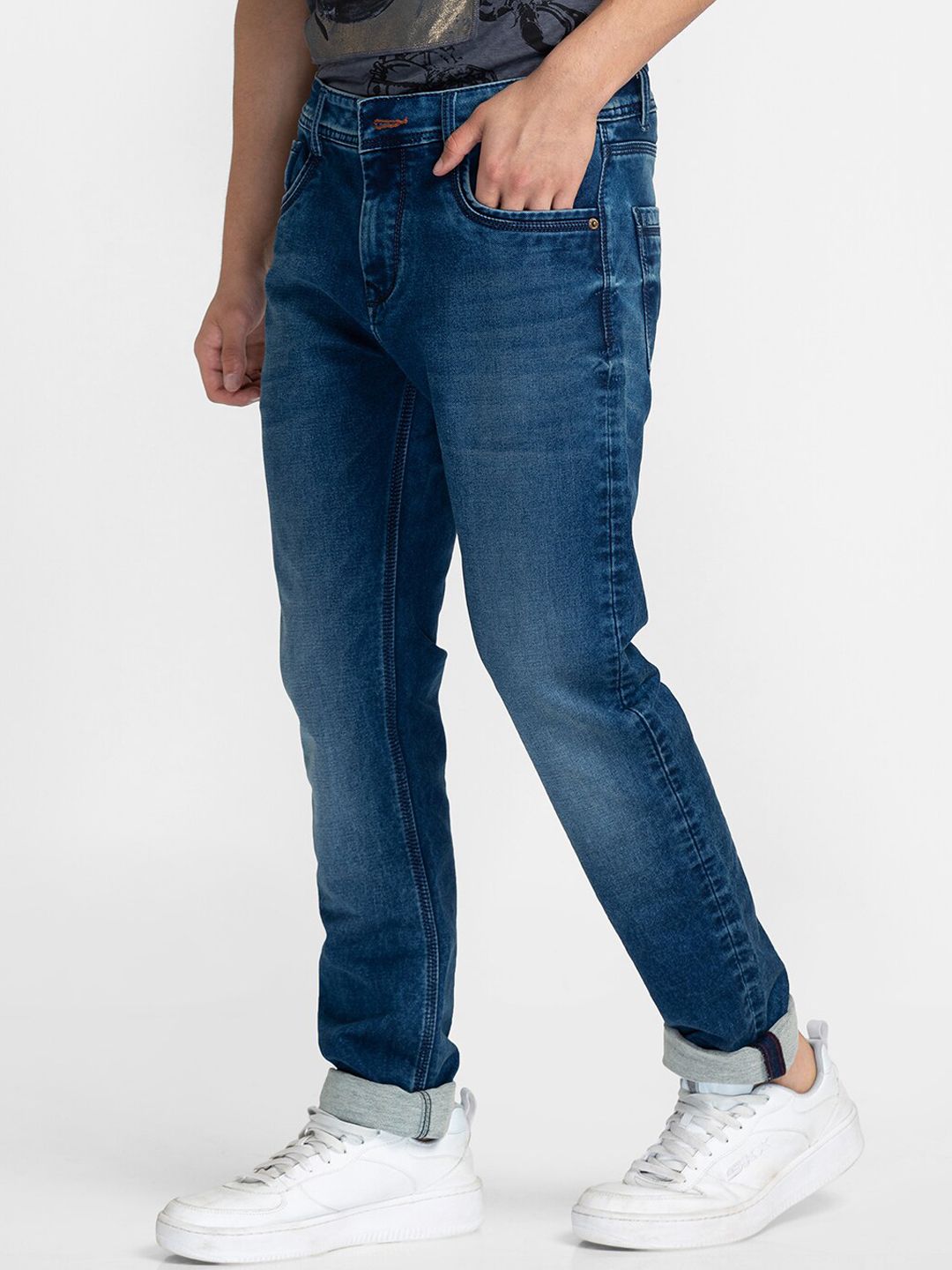 Being Human Men Slim Fit Light Fade Clean Look Jeans
