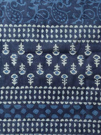 Libas Women Blue Ethnic Motifs Printed Pure Cotton Kurta with Palazzos & Dupatta