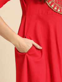Anouk Ethnic Motifs Yoke Design Zari Work Kurta