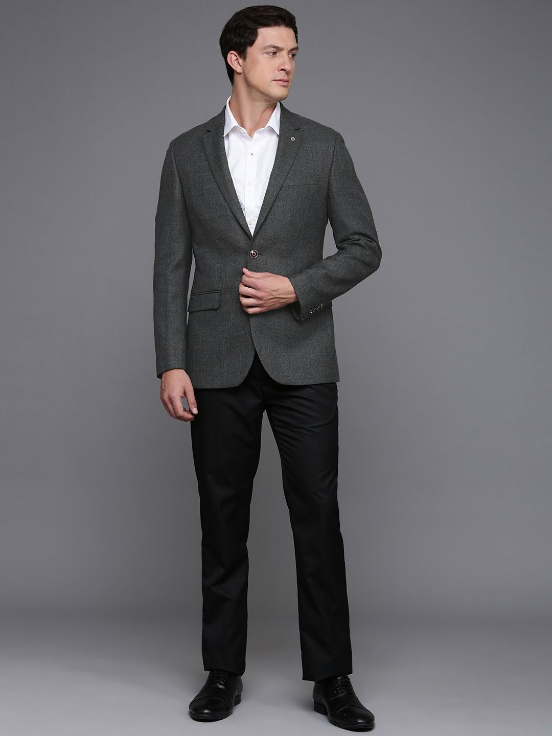 Raymond Contemporary Fit Notched Lapel Collar Single-Breasted Blazer