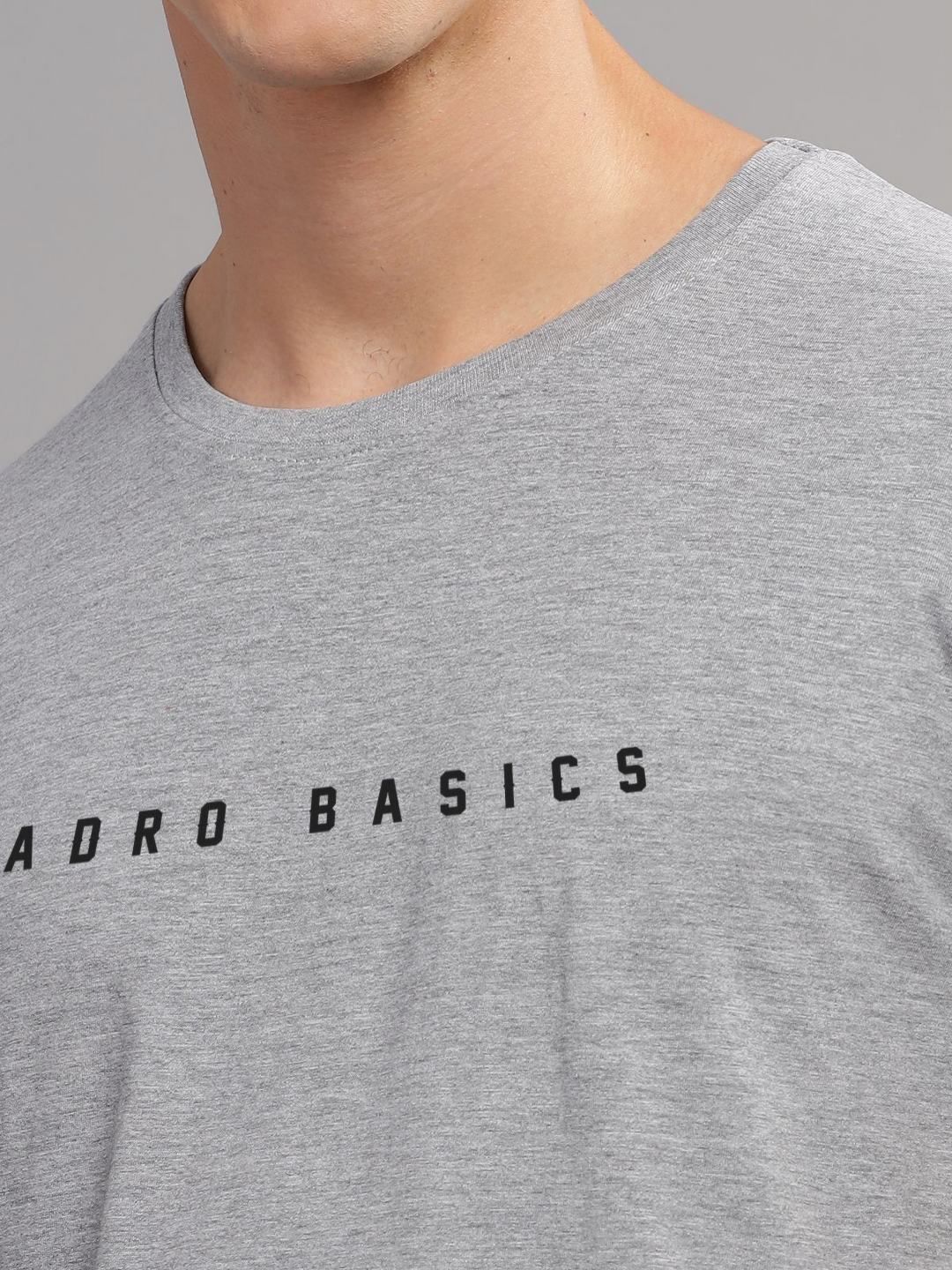 ADRO Men Typography Printed Raw Edge T-shirt
