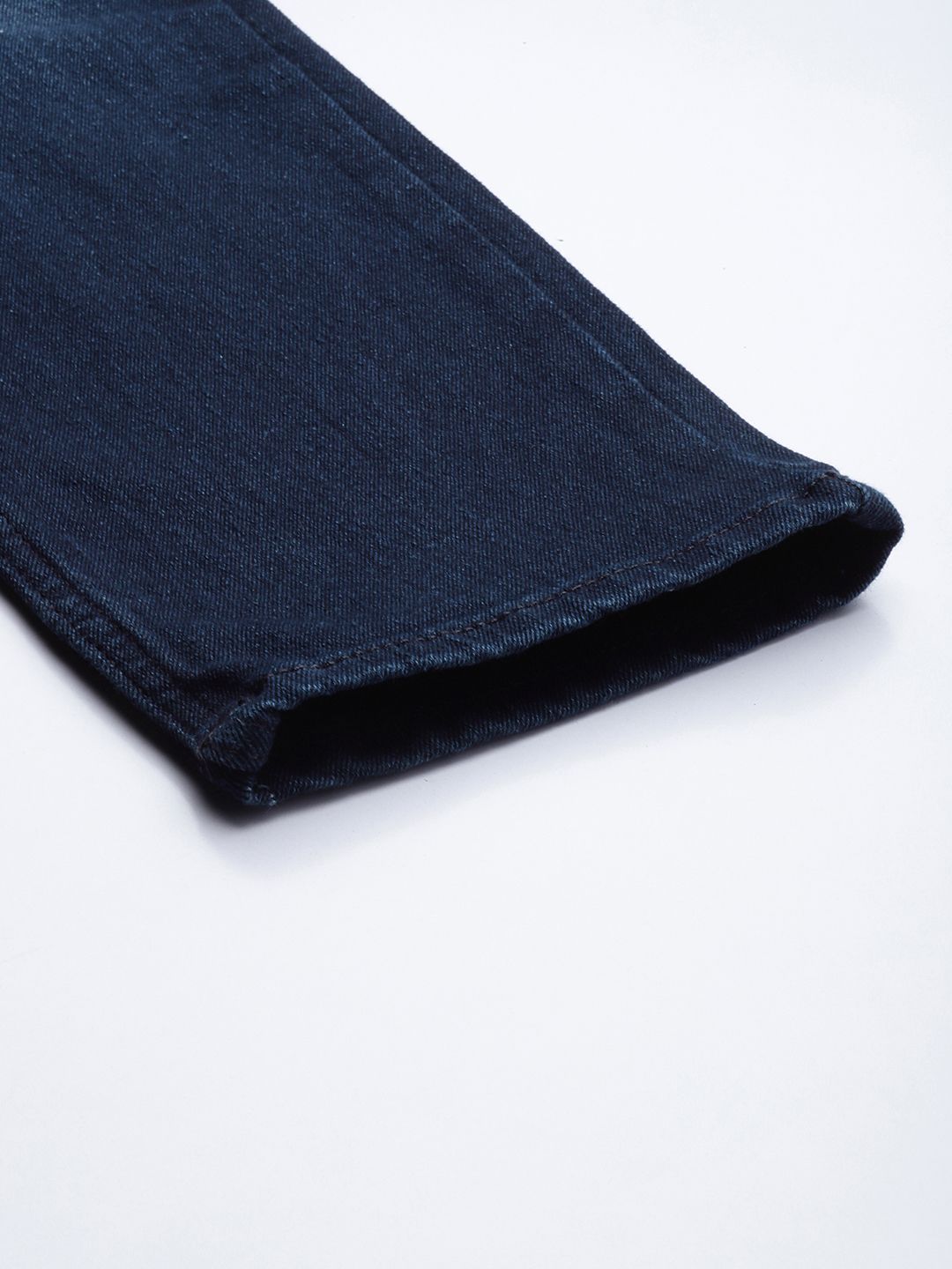 The Indian Garage Co Men Blue Slim Fit Low Distress Light Fade Stretchable Jeans