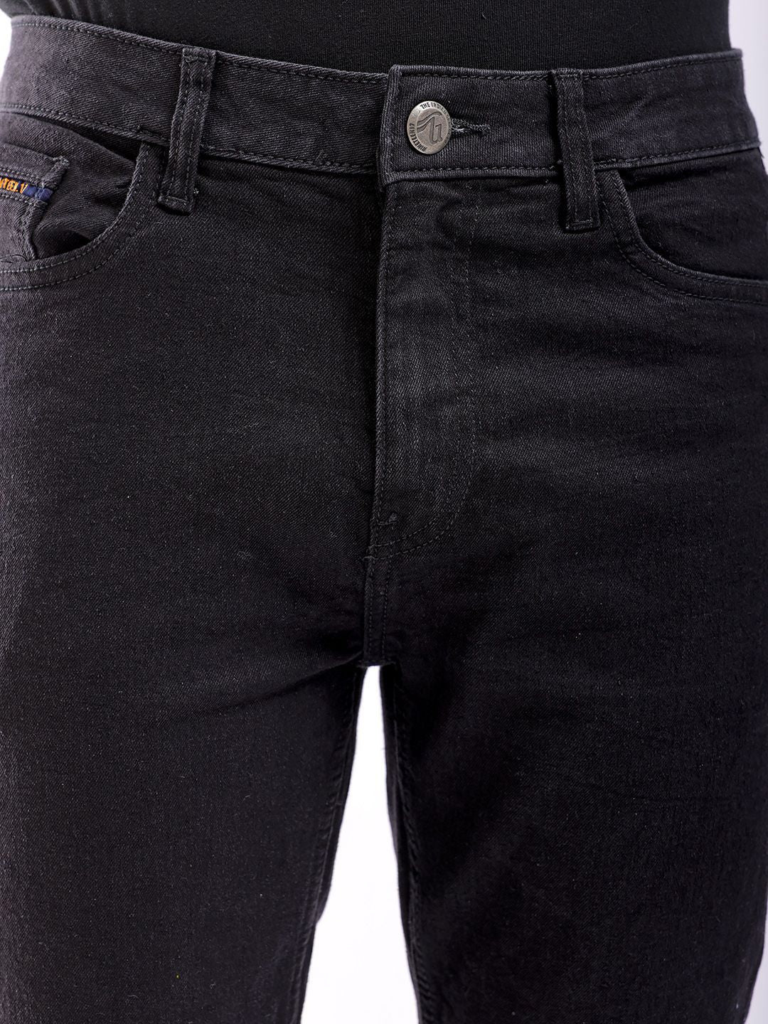 The Indian Garage Co Men Slim Fit Mid-Rise Clean Look  Cotton Jeans
