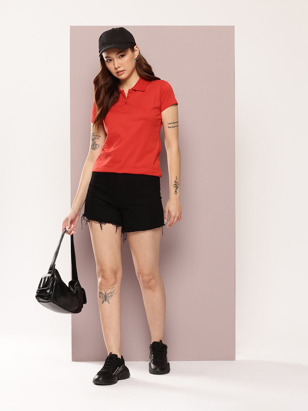 DILLINGER Women Short Sleeve Regular Fit Solid Polo Tshirt