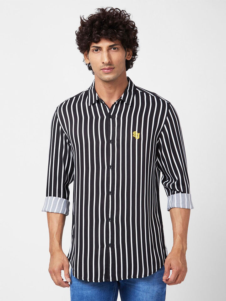 SPYKAR Men Slim Fit Striped Casual Shirt