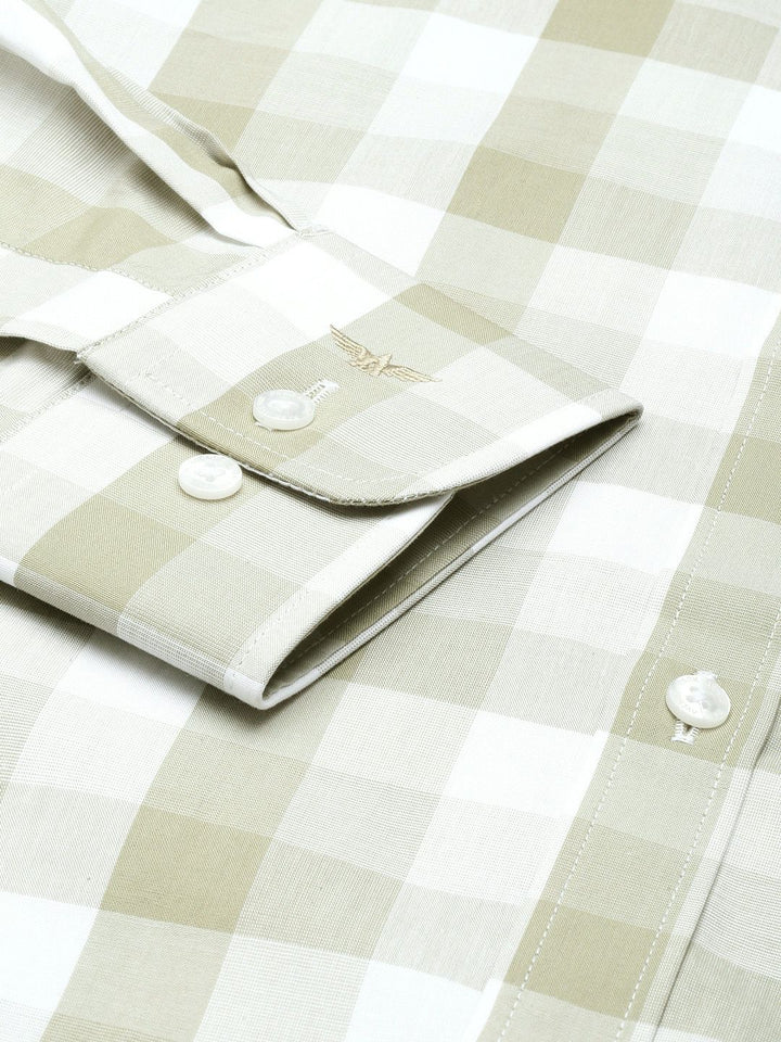 Park Avenue Men Pure Cotton Slim Fit Buffalo Checks Formal Shirt