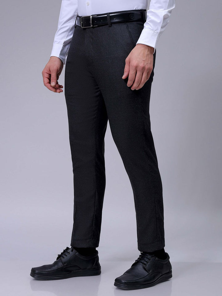 The Indian Garage Co. X Luxe Men Checked Slim Fit Formal Trousers