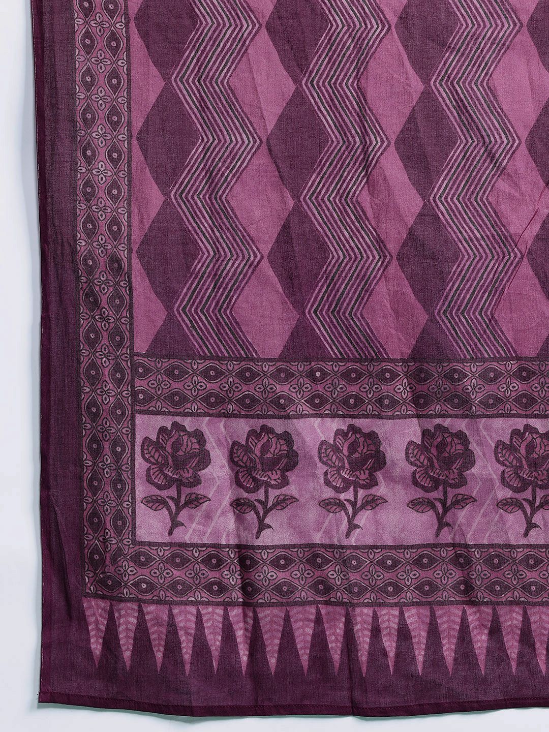 Indo Era Floral Printed Gotta Patti Pure Cotton Kurta With Salwar & Dupatta