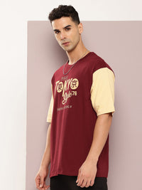 DILLINGER Men Typography Printed Oversized Cotton T-shirt