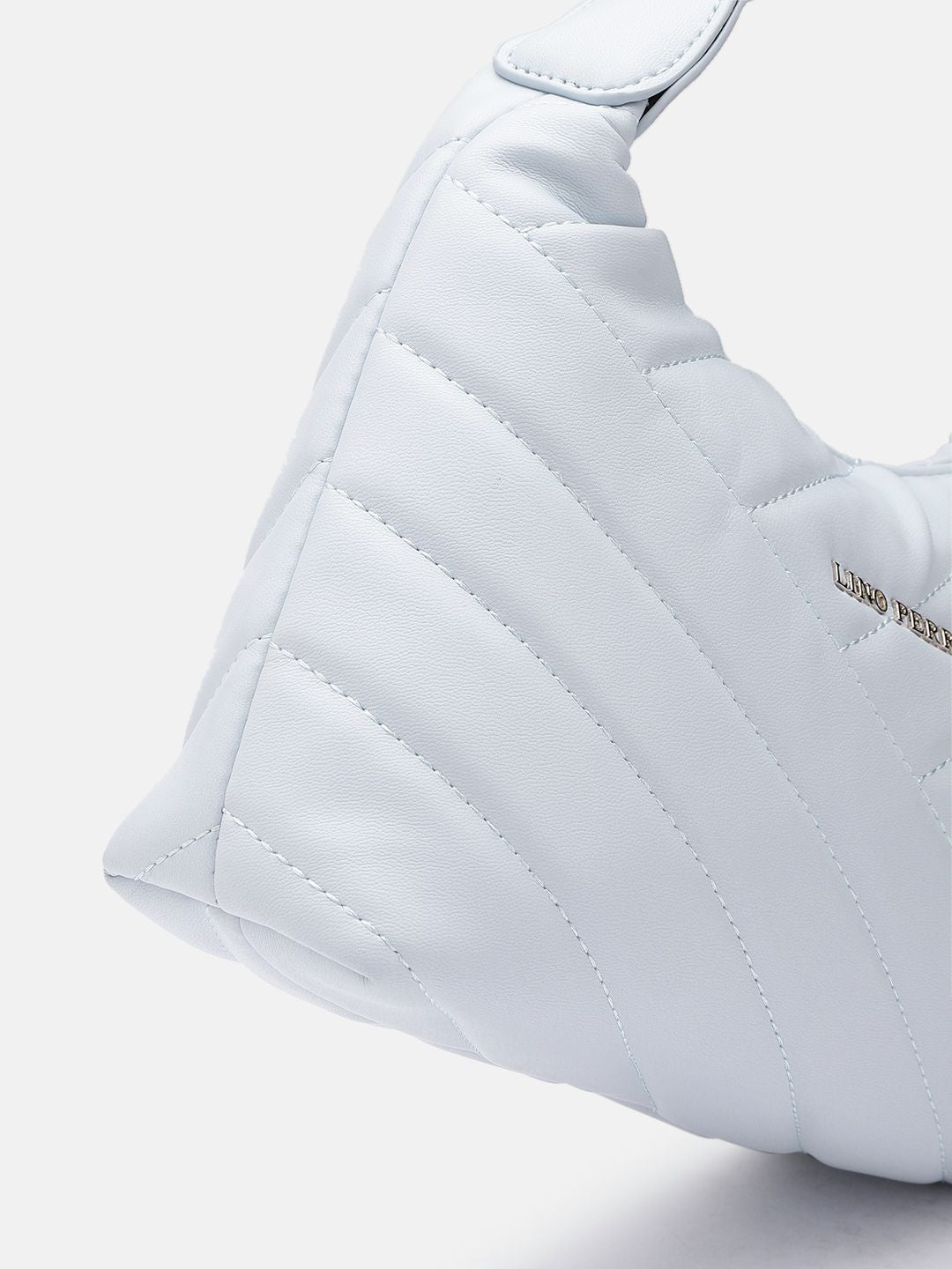 Lino Perros Structured Shoulder Bag with Quilted Detail