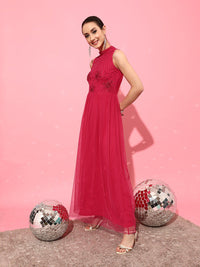 STREET 9 Women Gorgeous Fuchsia Solid Dress