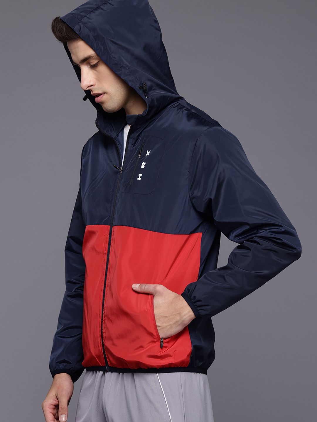 HRX by Hrithik Roshan Colourblocked Rapid Dry Training Jacket