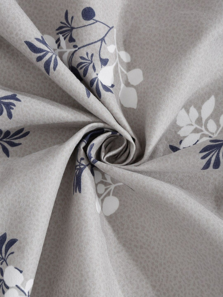 KLOTTHE Floral Printed 300 TC Fitted King Bedsheet with 2 Pillow Covers