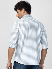 SPYKAR Men Slim Fit Grid Tattersall Checks Checked Casual Shirt