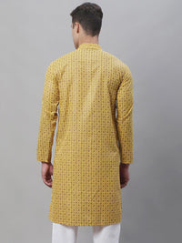 SOJANYA Motif Etnik Printed Silk Cotton Kurta