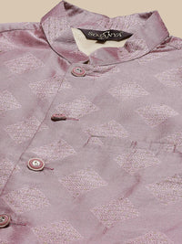 SOJANYA Mandarin Collar Regular Kurta With Churidar & Nehru Jacket