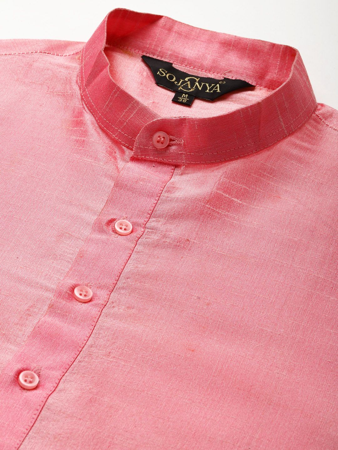 SOJANYA Men Pink Kurta with Churidar
