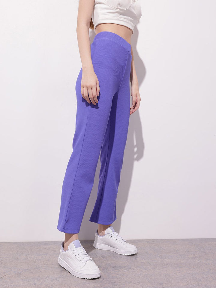 DressBerry Women Normcore Basics Ribbed Trousers