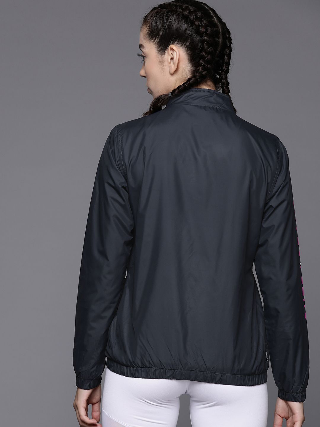 HRX by Hrithik Roshan Rapid-Dry Typography Printed Training or Gym Sporty Jacket