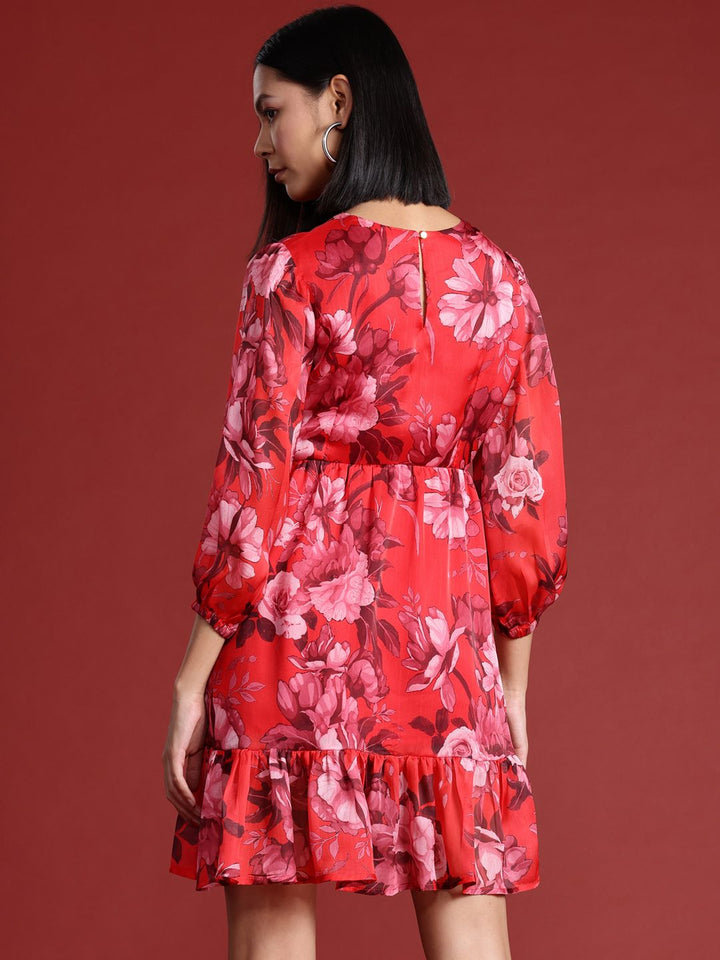 all about you Floral Print A-Line Mini Dress