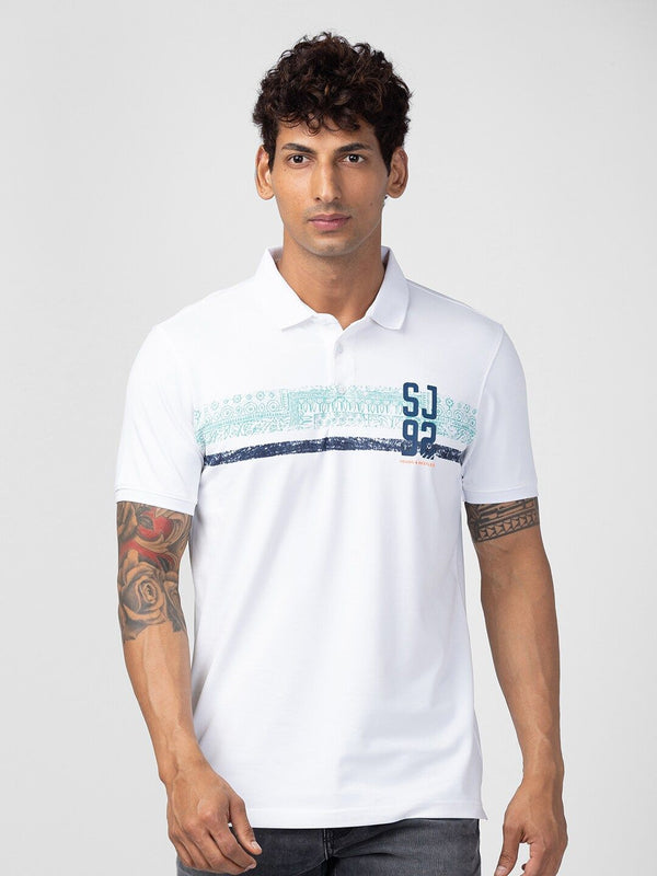 SPYKAR Men Printed Polo Collar Slim Fit T-shirt