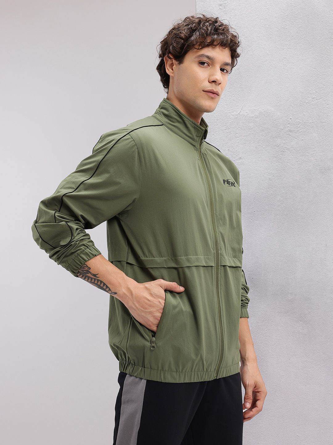 HRX by Hrithik Roshan Paneled Tailored Jacket