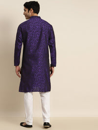 SOJANYA Men Woven Design Jacquard Straight Kurta