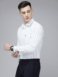 THE BEAR HOUSE Slim Fit Striped Pure Cotton Shirt