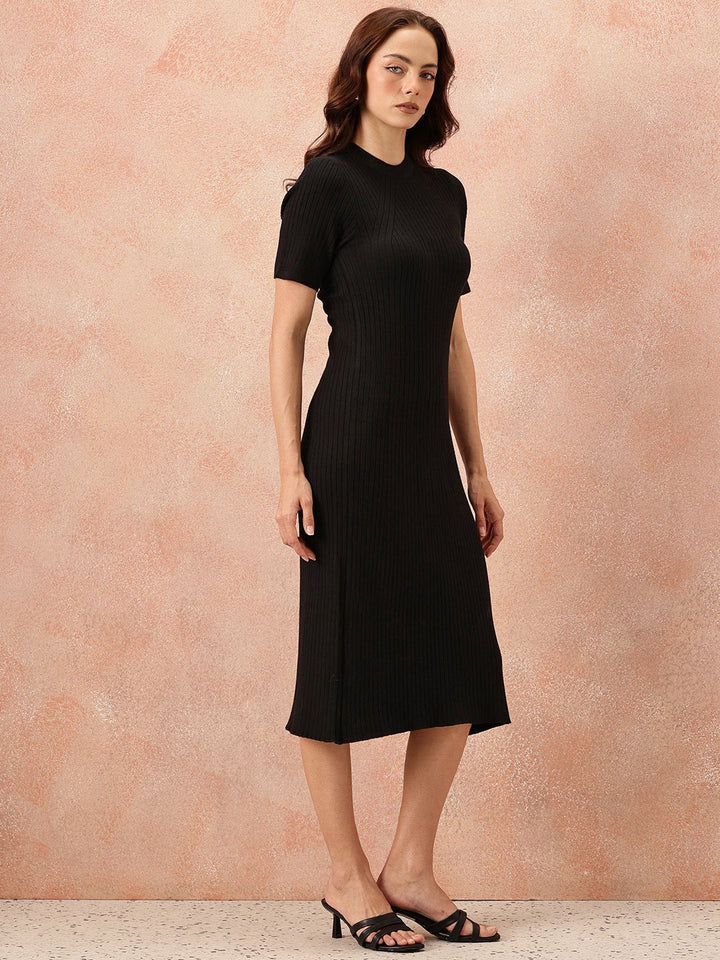 all about you Round Neck Sheath Midi Dress