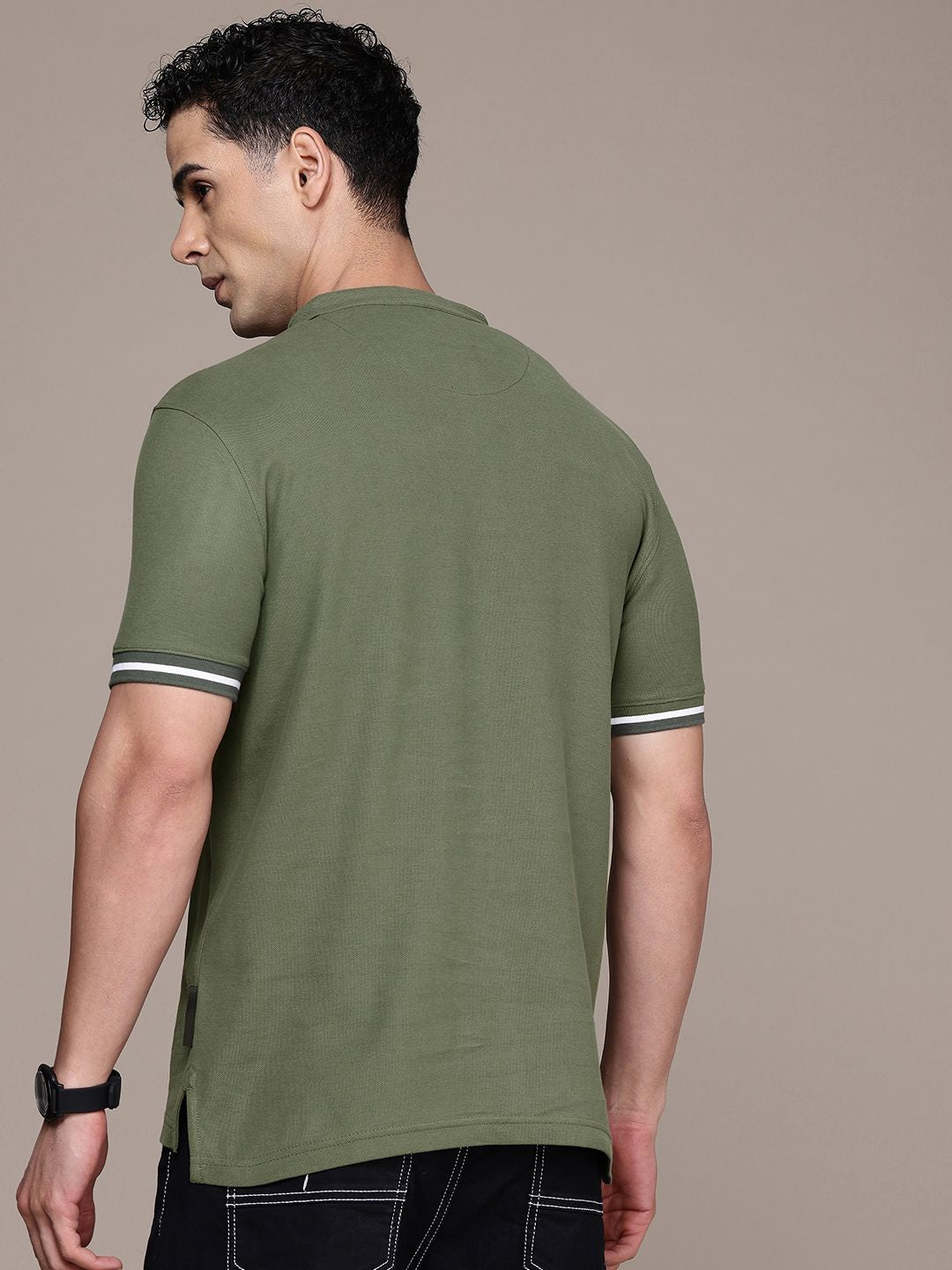French Connection Henley Neck Pure Cotton T-shirt