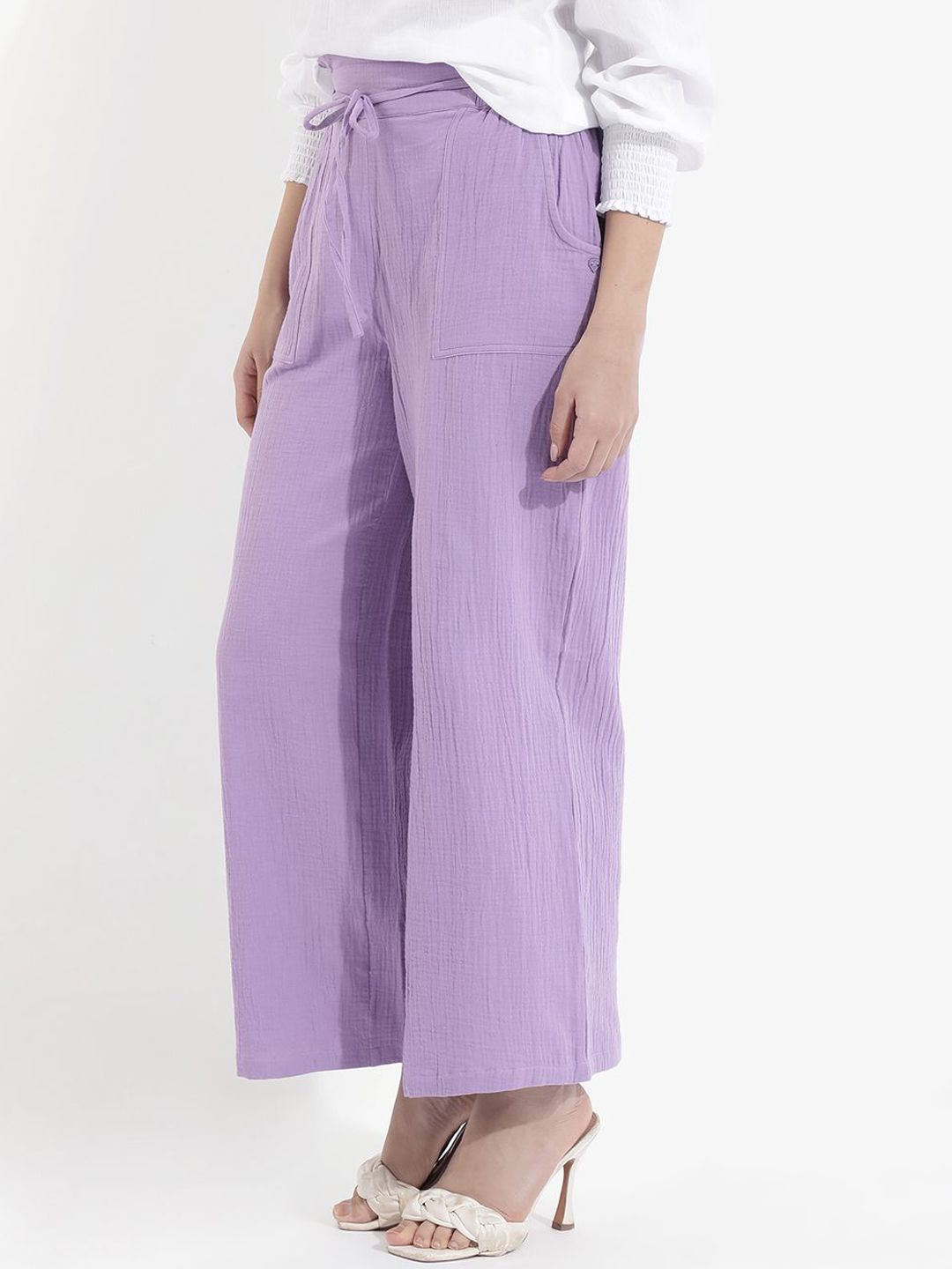 RAREISM Women Loose Fit High-Rise Trousers