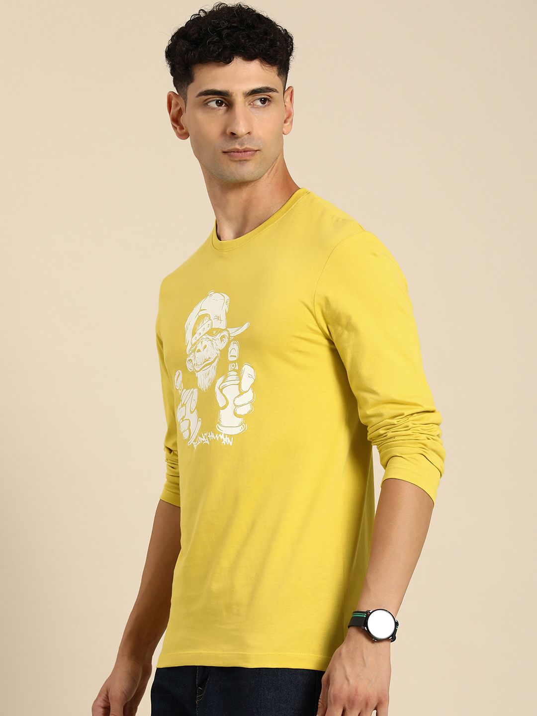 Being Human Men Graphic & Brand Logo Print Pure Cotton T-shirt