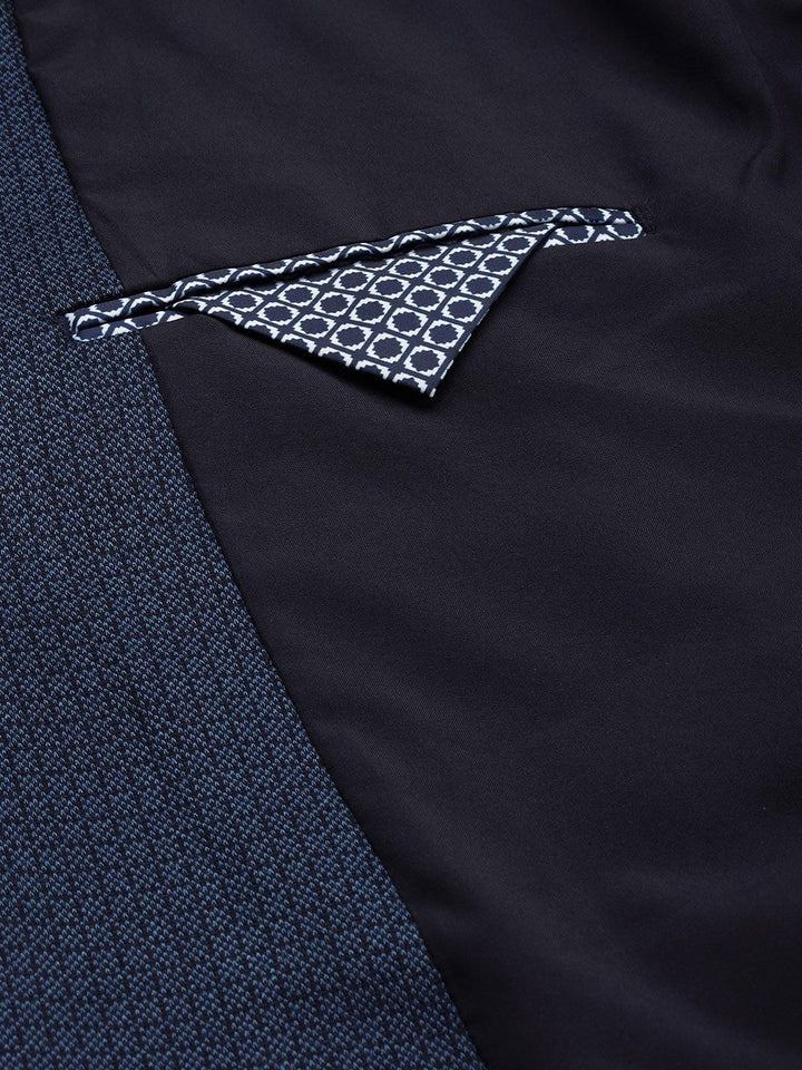 Park Avenue Super Slim Fit Self Design Single-Breasted Formal Blazers