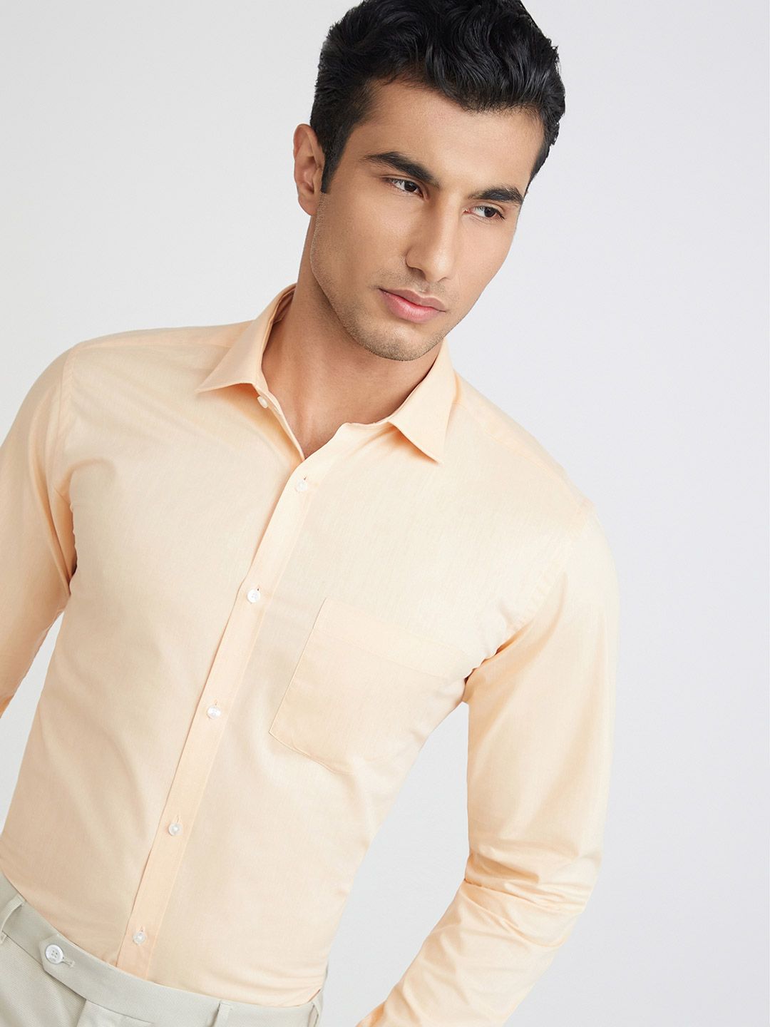 Park Avenue Men Slim Fit Slim Fit Textured Work Formal Shirt
