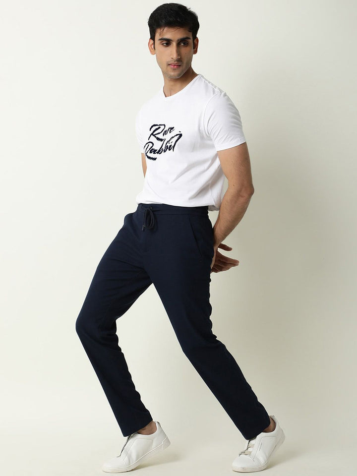 RARE RABBIT Men Slim Fit Casual Trousers