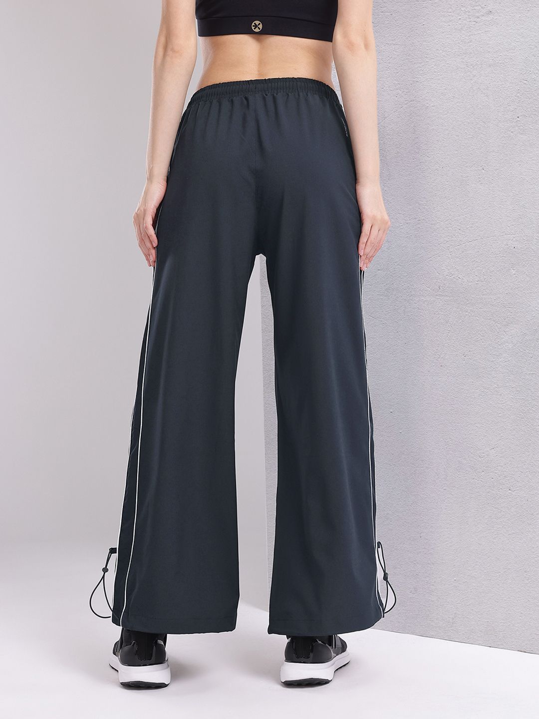HRX by Hrithik Roshan Women Contrast Piping Rapid-Dry Flared Training Track Pants