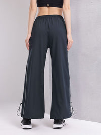 HRX by Hrithik Roshan Women Contrast Piping Rapid-Dry Flared Training Track Pants