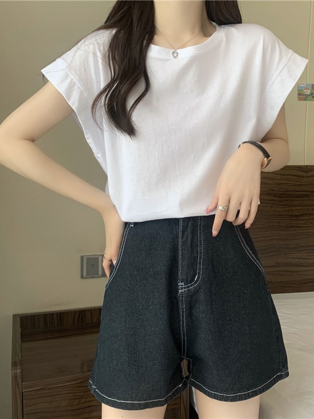 DressBerry Women V-Neck Extended Sleeves T-shirt