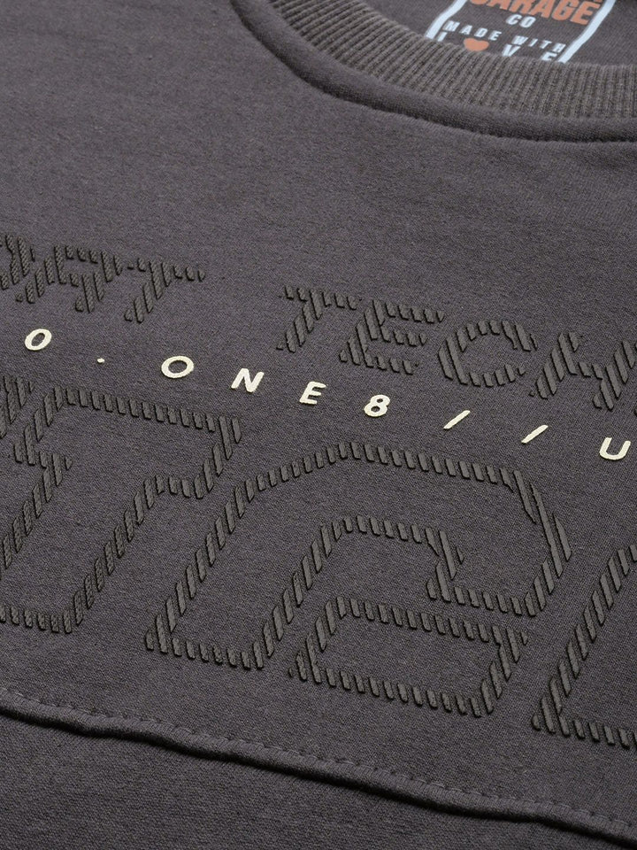 The Indian Garage Co Men Grey Printed Sweatshirt
