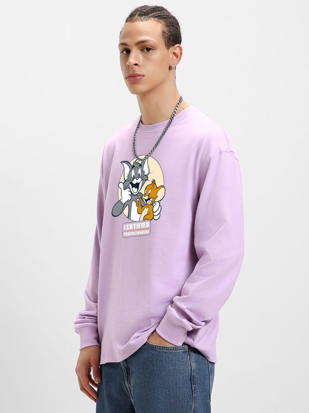 Bewakoof Certified Troublemakers (TJL) Graphic Printed Oversized T-shirt