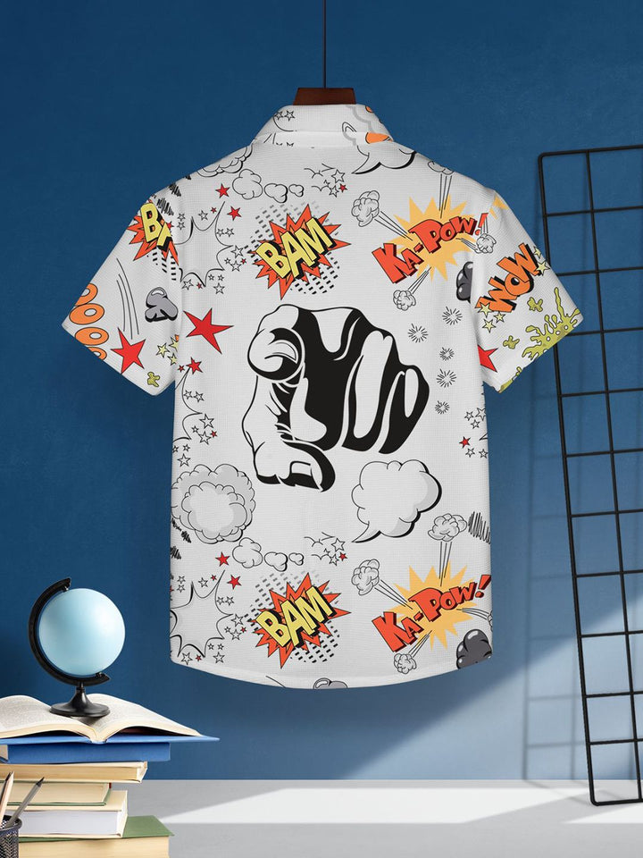 HELLCAT Boys Pack of 2 Cotton Opaque Printed Casual Shirt
