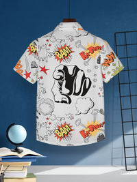 HELLCAT Boys Pack of 2 Cotton Opaque Printed Casual Shirt