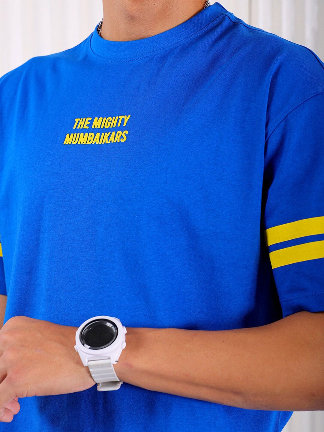 The Indian Garage Co Typography Printed Cotton Boxy T-shirt