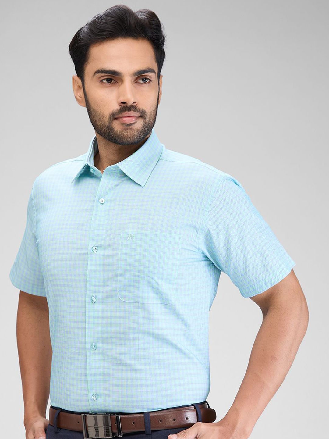 Raymond Checked Pure Cotton Contemporary Fit Shirt