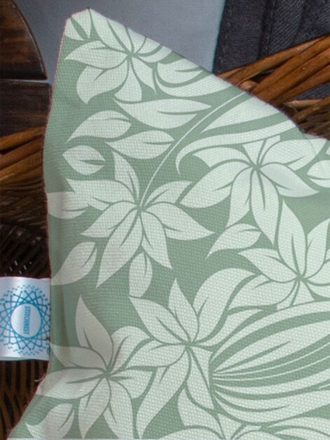 STITCHNEST Teal & Pink Set of 5 Floral Square Cushion Covers