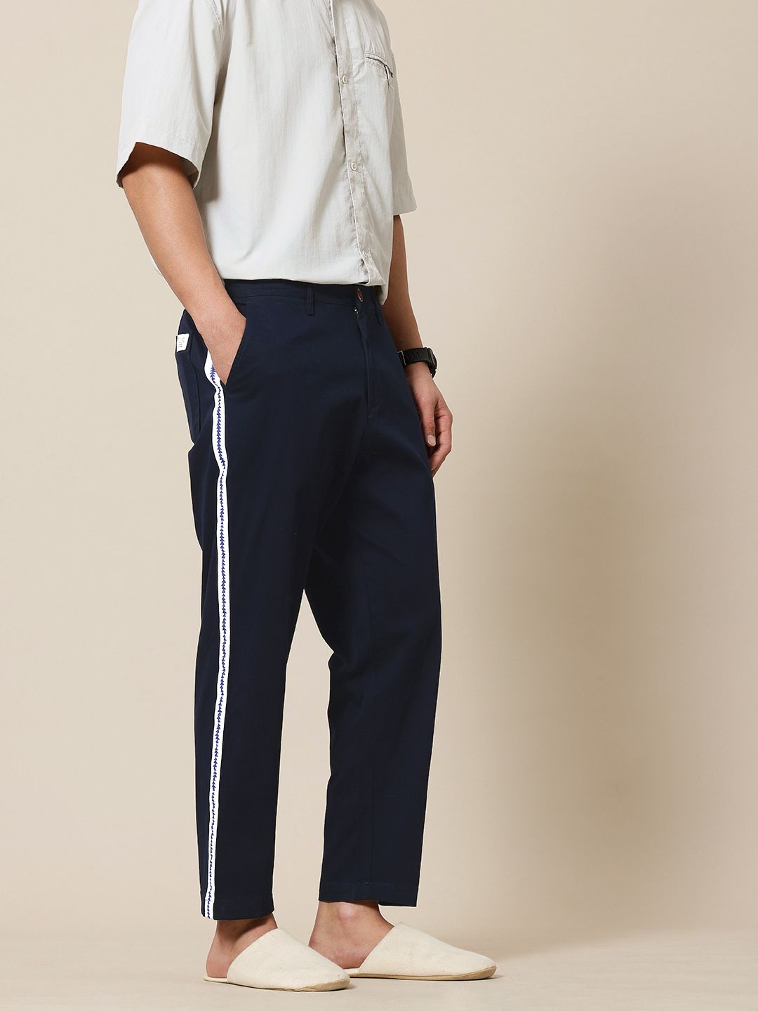 Mr Bowerbird Men Liberal Fit Trousers