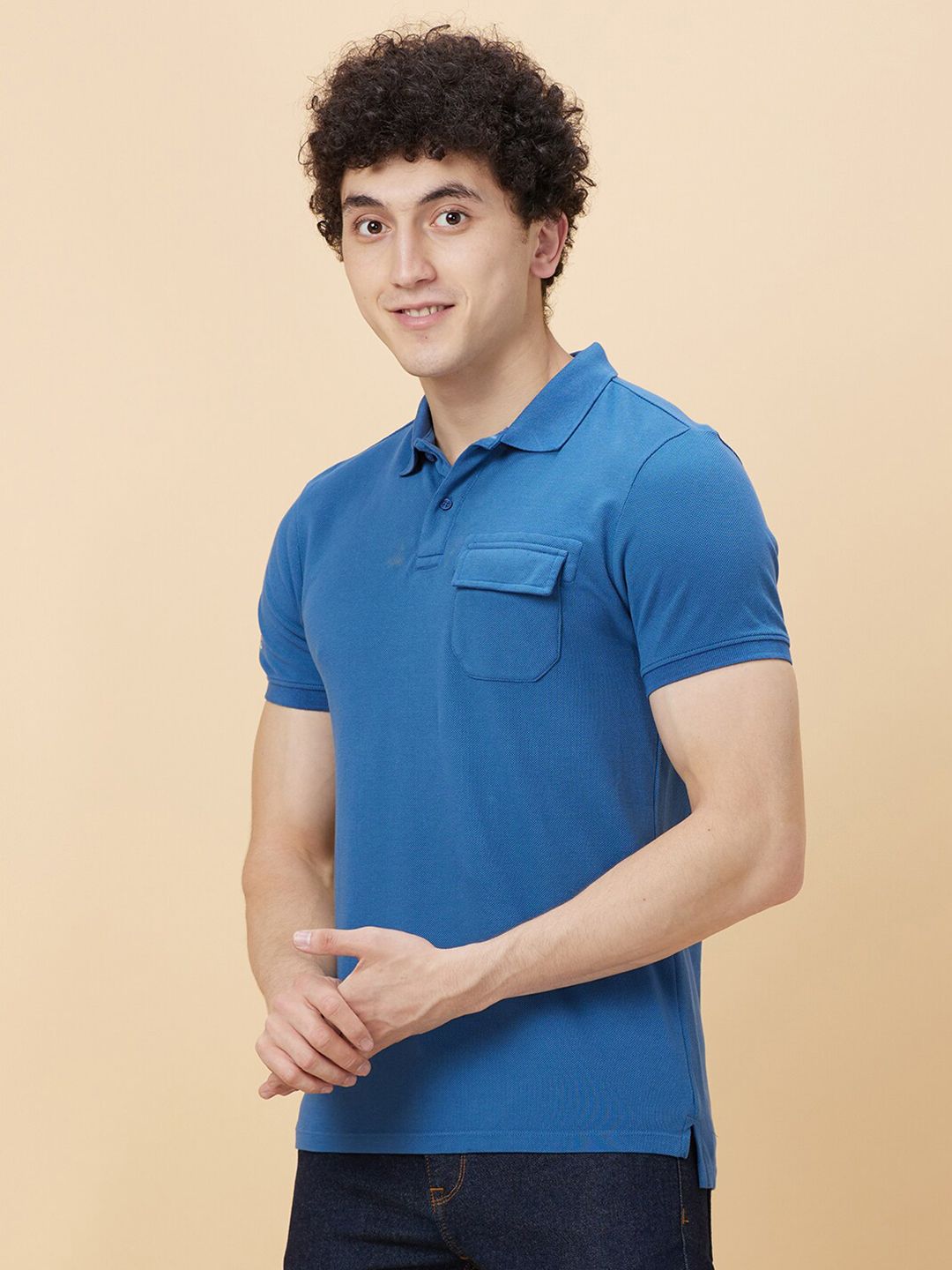Being Human Polo Collar Pocket Detailing Casual T-shirt