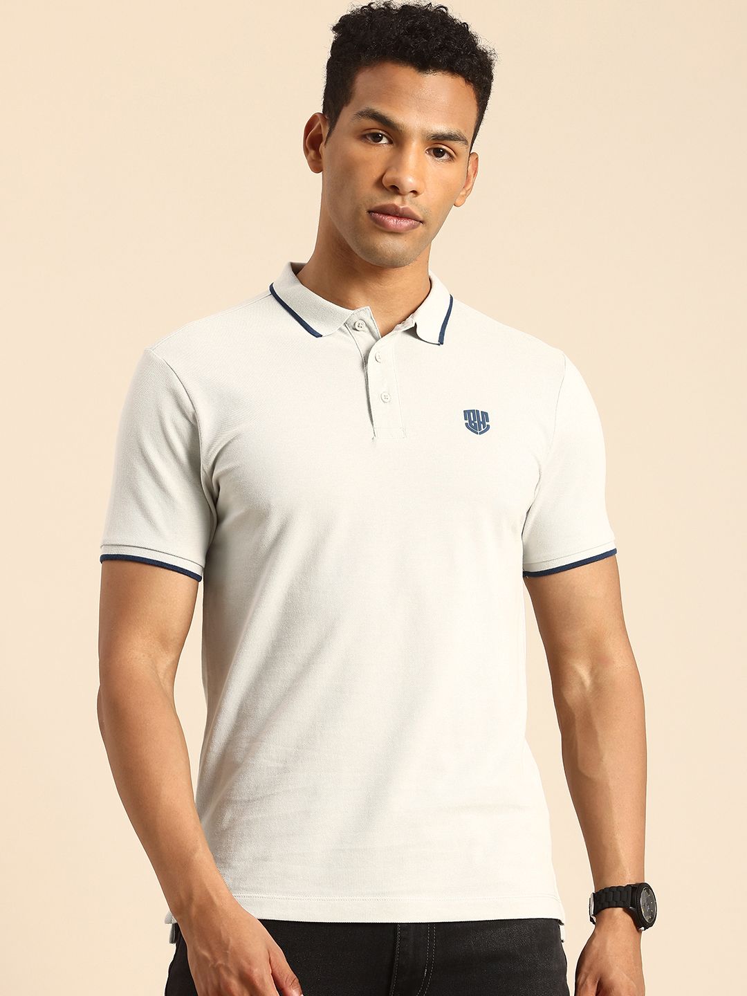 Being Human Polo Collar Pure Cotton T-shirt
