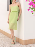 DressBerry Cute Feminine Accordion Pleated Sheath Dress