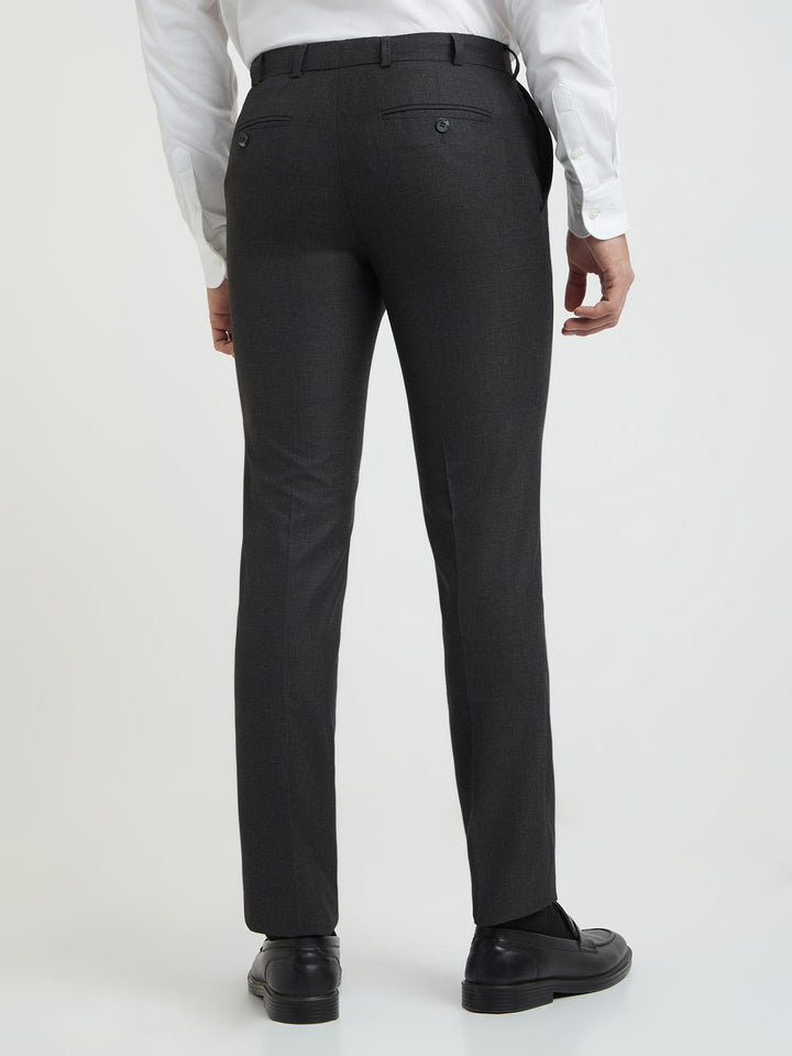 Raymond Men Textured Slim Fit Formal Trousers